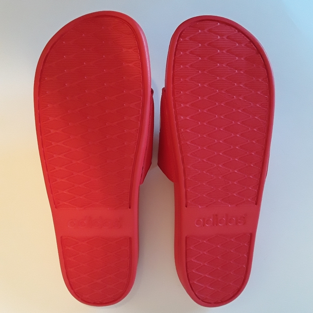 SOLD Adidas Red Sandals Flip Flops Men's Size 12 - Picture 5 of 5
